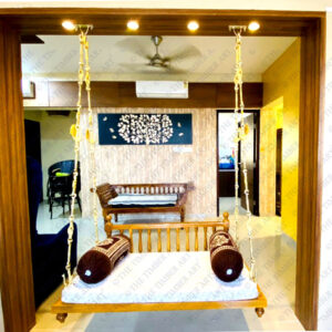 Charu's Teakwood Swing wooden swing jhula onjal