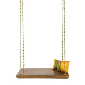 Minakshi’s Teakwood Swing With Pure Brass Links