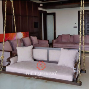 Idika Reversible Teakwood Swing With Pure Brass Links
