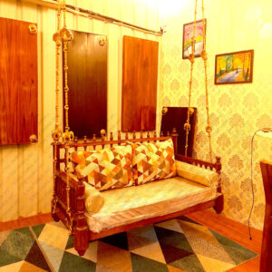 Taj Palace Teakwood Swing With Pure Brass Links