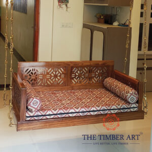 Manali Reversible backrest  Teakwood Swing With Pure Brass Links