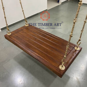 Biswas Teakwood Swing With Pure Brass Links