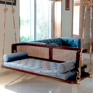 Sanyukta Reversible backrest  Teakwood Swing With Pure Brass Links